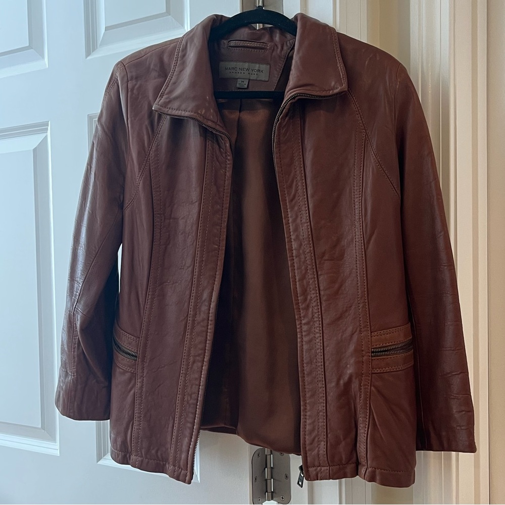Brown Leather Jacket - image 1